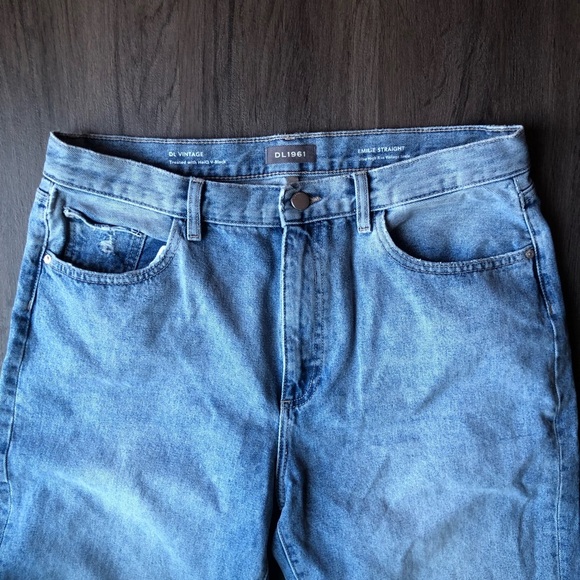 DL1961 Jeans Emilie Straight Ultra High Rise Vintage Ankle 31x26 - Picture 3 of 11